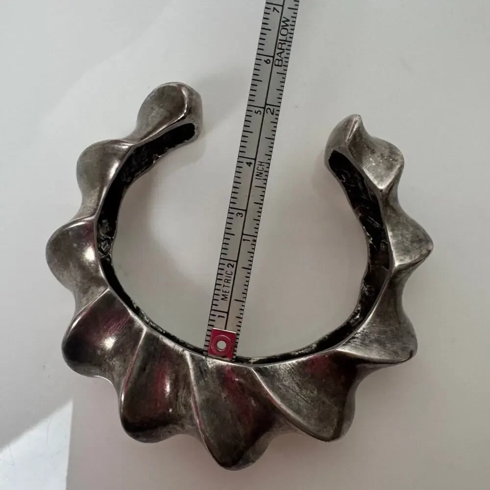Doug Paulus Signed Silver Cuff Bracelet NWOT Sculptural Designer Jewelry